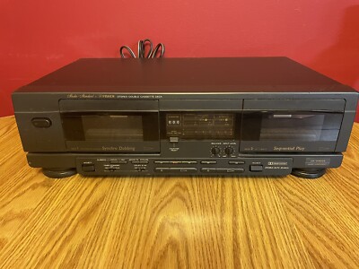 STUDIO STANDARD FISHER STEREO DOUBLE CASSETTE DECK, CR-W9025 PARTS OR REPAIR-image