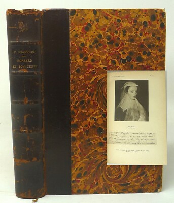 1925 Leather BONSARD ET SON TEMPS in FRENCH ART PAINTING-image