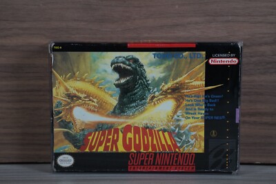 Super Godzilla (SNES, 1993) Authentic Complete Tested-image