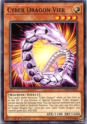 Cyber Dragon Vier CYHO-EN014 Yu-Gi-Oh! Light Play 1st Edition-image