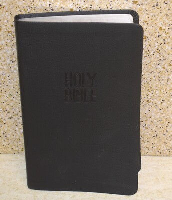 (JW) 2003 HOLY BIBLE King James Version Silver Gilt Pages-Words of Christ in Red-image