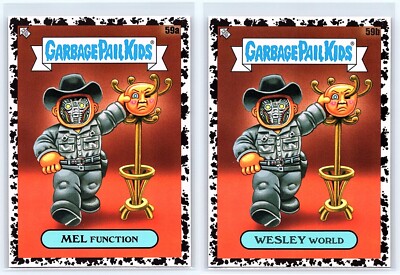 Westworld Yul Brynner Crichton Garbage Pail Kids Movie Spoof BLACK SP 2-Card Set-image