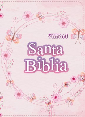 Biblia RVR 1960 Compacta Símil Piel Juvenil Mariposa Palo Rosa-image