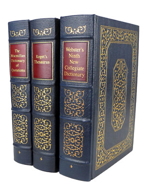 Easton Press Collegiate Dictionary - Roget's Thesaurus - Dictionary of Quotaions-image