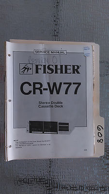 Fisher cr-w77 service manual original repair book stereo tape deck player-image