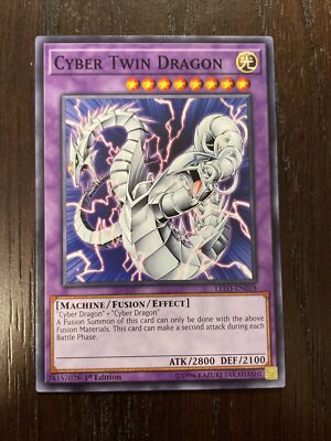 Cyber Twin Dragon LED3-EN018 Common Yu-Gi-Oh Card English 1st Edition New-image