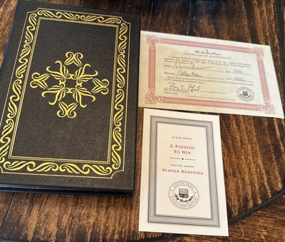 2001 Easton Press PASSION TO WIN Sumner Redstone 140 /1100 SIGNED with COA-image