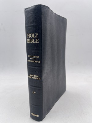 Holy Bible Scofield Study System Red Letter Concordance KJV Oxford Press 1945-image