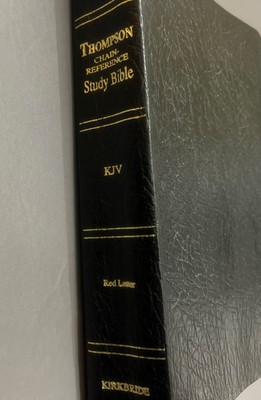 KIRKBRIDE KJV Thompson Chain Reference Bible Red letter Very Good with Tabbies -image