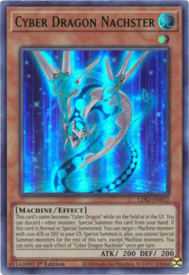 Yu-Gi-Oh Card - LDS2-EN032 - CYBER DRAGON NACHSTER (Green) (ultra rare) - NM/M-image