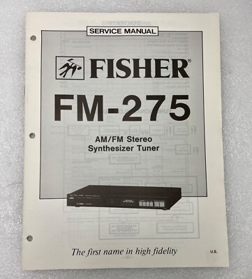 VTG Original Fisher  FM-257 Am/Fm Stereo Synth Tuner Service Manual Repair-image