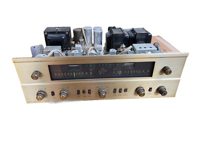 VINTAGE GOLD FACEPLATE Fisher 800B AM FM  STEREO TUBE RECEIVER  Good Condition!-image