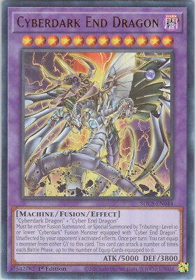 Cyberdark End Dragon NM 1st SDC5 (#3) Structure Deck: Cyber Strike Yugioh-image