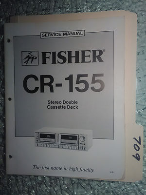 Fisher cr-155 service manual original repair book stereo tape cassette player-image