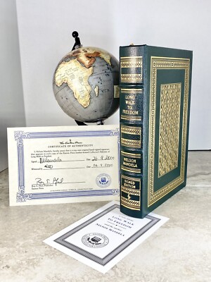 Long Walk to Freedom SIGNED by NELSON MANDELA; Easton Press 2000-image