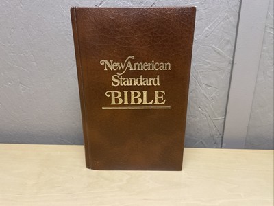 New American Standard Bible Reference Concordance Brown Leather 1976 Holman Red-image