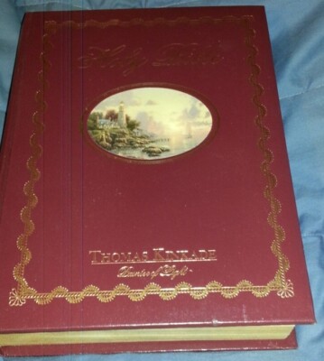 Holy Bible Thomas Kinkade Family Reference Edition 1985 NKJV Padded Hardcover-image
