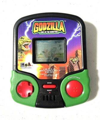 Godzilla King Of Monsters 1995 Micro Games Handheld Game Tested No Battery Cover-image