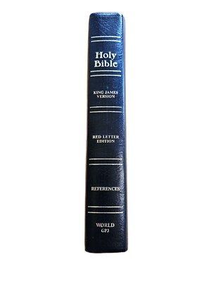 Holy Bible KJV King James Version with References Red Letter World GP3 - 1986-image