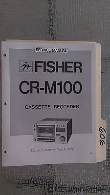 Fisher cr-m100 service manual original repair book stereo tape deck player-image