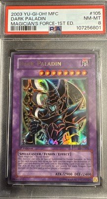 Yu-Gi-Oh Dark Paladin MFC-105 1st Edition PSA 8-image