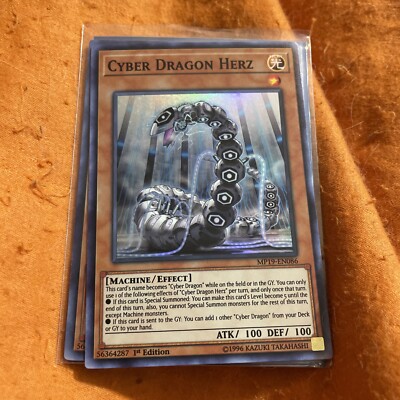 Cyber Dragon Herz MP19-EN086 2019 Gold Sarcophagus Tin Mega Pack 1st Edition-image