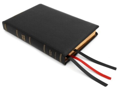 KJV Premier Collection, Center-Column Reference Bible, Genuine Leather BLK *NEW*-image