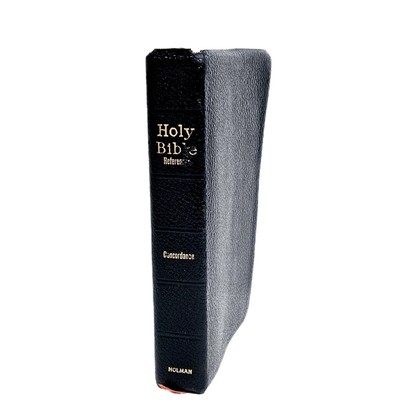 Vintage Holy Bible Holman Genuine Morocco Leather 1942 Edition Concordance Index-image