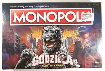 Monopoly Godzilla Monster Edition Board Game Hasbro Family Game Brand New Sealed-image