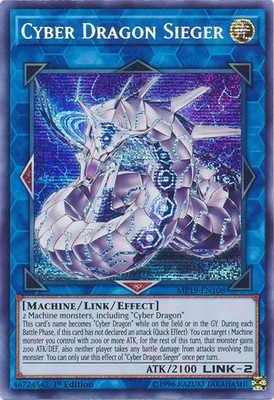 Cyber Dragon Sieger MP19-EN108 Prismatic Secret Rare 1st Edition-image