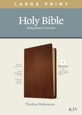 KJV Large Print Thinline Reference Bible, Filament Enabled (Genuine Leather,...-image