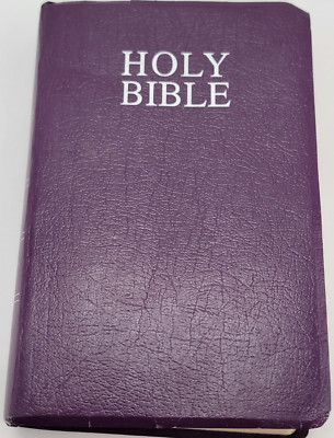 Holy Bible King James Version With Helps Words Of Jesus In Red Leather Purple-image