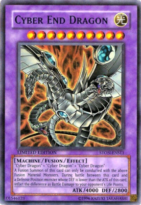 Yugioh 2x Cyber End Dragon STON-ENSE1 Limited Super Rare MINT-image