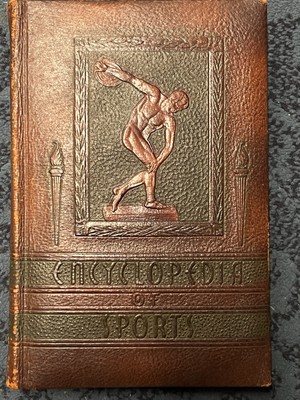 ENCYCLOPEDIA Of SPORTS Leather Bound (c)1944 Frank G. Menke-image