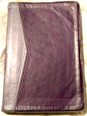 Lavender Holy Bible KIV Center Column References Red Letter 1989-image