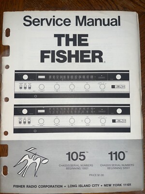Fisher 105 110 Service Manual Stereo Tuner Original-image