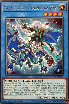 Paladin of Storm Dragon - CYHO-EN031 - Rare - 1st Edition - Lightly Played-image