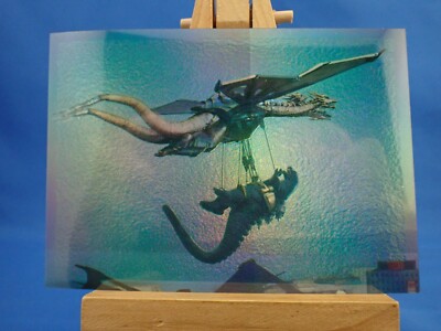 Rare Godzilla Hologram Holo Card Japan Japanese Foil  Ghidra Ghidora-image