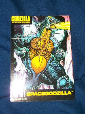 Rare Vintage 1995 Trendmasters Godzilla Wars Space Godzilla Toy Collector Card-image
