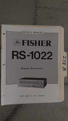 Fisher rs-1020 service manual original repair book stereo receiver tuneer radio-image