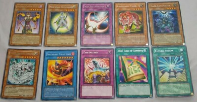 13 - Rare Foil Yugioh Trading Cards incl. Future Fusion & Cyber Barrier Dragon-image