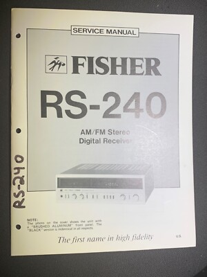 Fisher RS-240 Service Manual AM/FM Stereo Digital Receiver Original-image