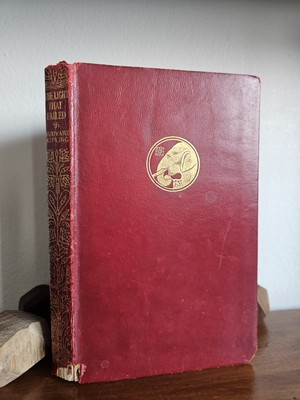 1922 The Light That Failed Rudyard Kipling Semi-Autobiography Leather Bound-image