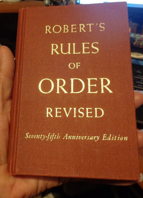 Book RED LEATHER Robert's Rules of Order REVISED 75th Anniversary Edition 1951-image