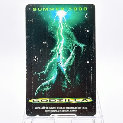 Godzilla Telephone Card Japan Rare TOHO Vintage Phone Card 1998-image