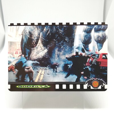 No.34 Godzilla Hollywood movie Card Japan TOHO 1998 BANDAI MADE in JAPAN TCG-image