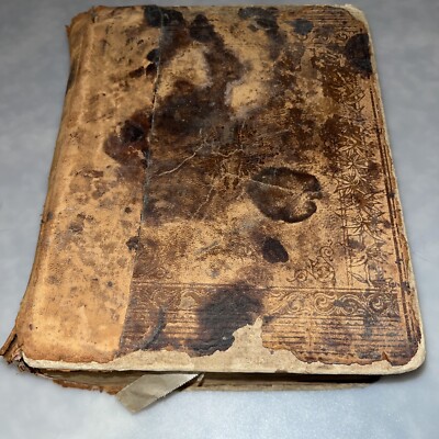 Antique Websters Dictionary 1890 Very Rare Piece Of History Leather Bounded-image
