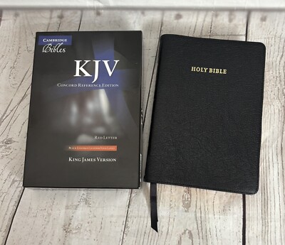 Cambridge KJV Concord  Reference Bible Black Goatskin Leather-image