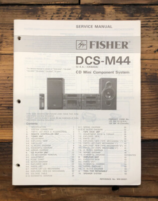 Fisher DCS-M44 Stereo  Service Manual *Original*-image