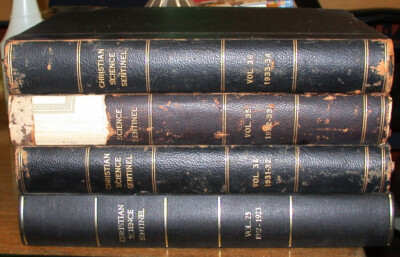 Christian Science Sentinel 4 hardback vols. 1922-1934 & one loose issue-image